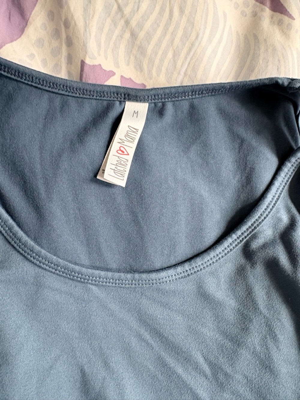 Latched Mama Nursing Tank Tops - Black / Blue size L - Picture 2 of 4
